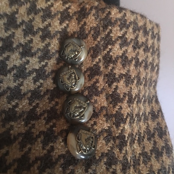 Lauren Ralph Lauren Wool Houndstooth Blazer Size 6 - Picture 5 of 8
